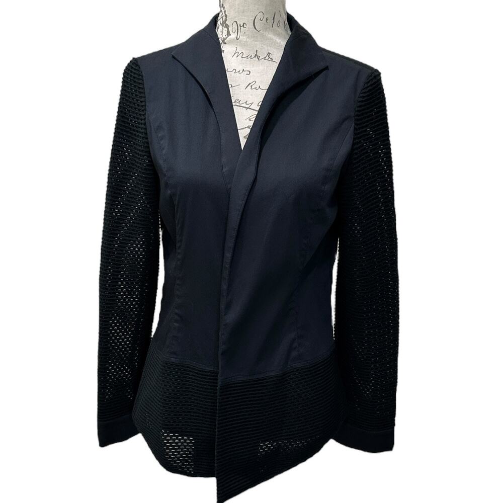 Ming Wang Open Front Mesh Blazer - image 4